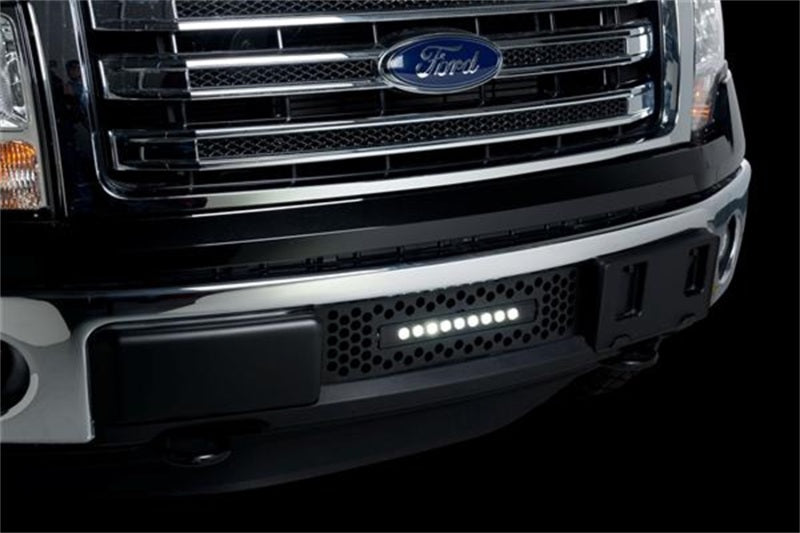 Insert de calandre de pare-chocs Putco 11-14 Ford F-150 EcoBoost SS Black Punch avec barre lumineuse Luminix de 10 pouces