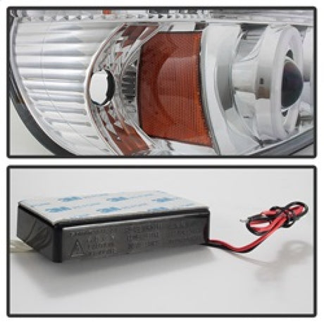Phares de projecteur Spyder Ford Explorer 95-01 1PC LED Halo Chrm PRO-YD-FEXP95-HL-1PC-C