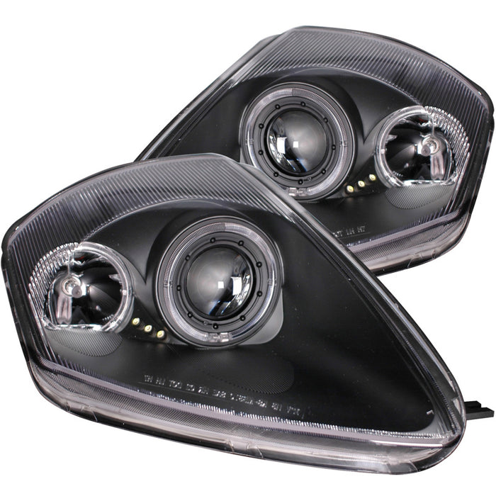 Phares de projecteur ANZO 2000-2005 Mitsubishi Eclipse avec halo noir