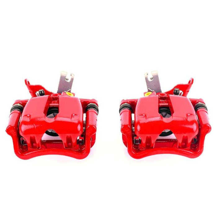 Étriers arrière rouges Power Stop 14-15 Chevrolet Malibu avec supports - Paire