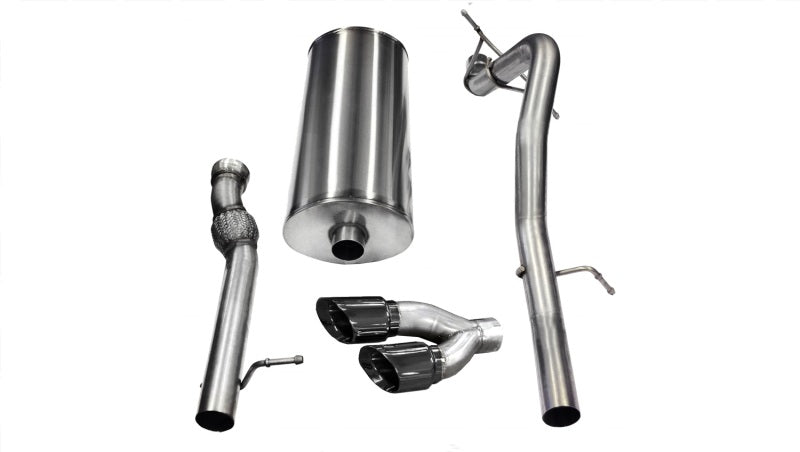 Corsa 11-14 GMC Yukon 6,2 L V8 3 po Cat-Back simple côté avec deux embouts Pro-Series noirs de 4 po