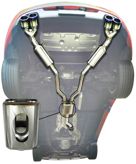 Échappement Injen 10-13 Hyundai Genesis Coupé 2.0L(t) 4 cylindres SS avec résonateur en Y de 76 mm/brides SS moulées