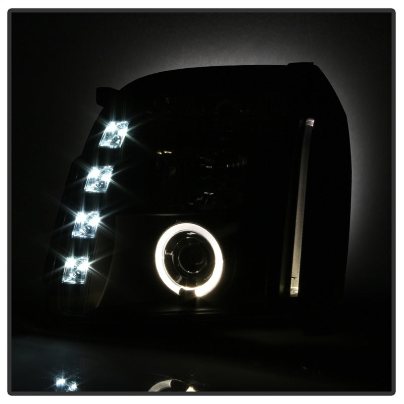 Phares de projecteur à DEL Halo LED Blk PRO-YD-GY07-HL-BK pour GMC Yukon 07-14/GMC Yukon Denali 07-14