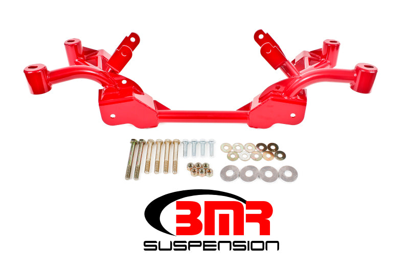 BMR 82-82 3e génération F-Body K-Member avec supports de moteur LS1 et supports de rack STD - Rouge