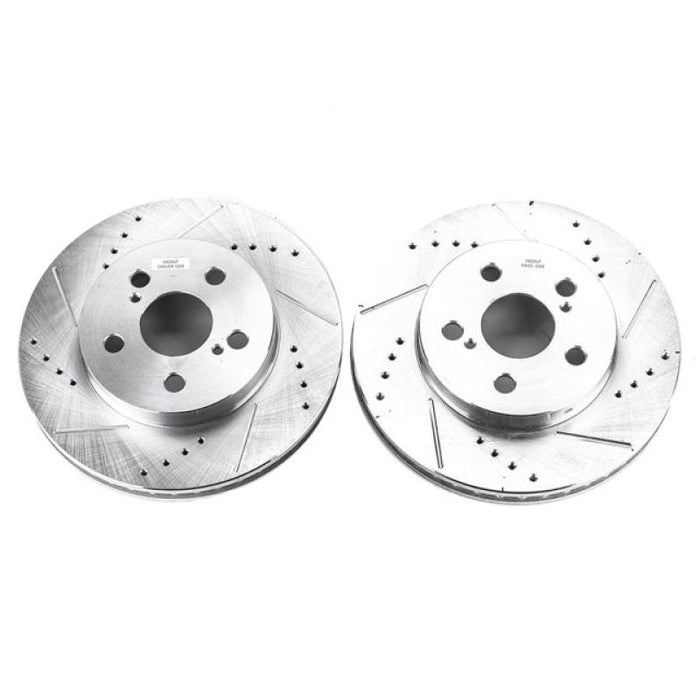 Rotors avant Power Stop 16-19 Toyota Prius Evolution percés et fendus - Paire