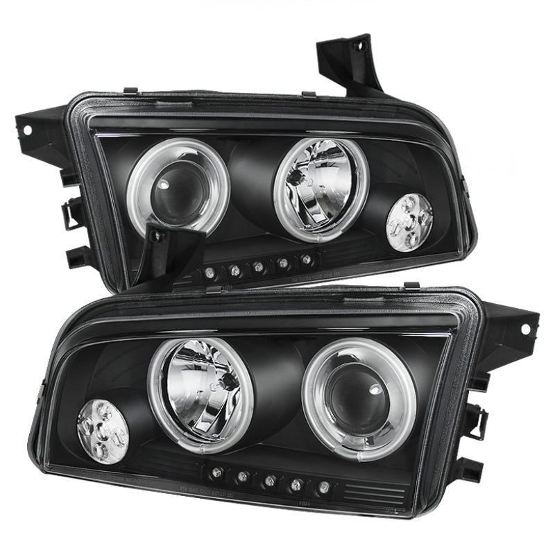 Phares de projecteur Spyder Dodge Charger 06-10 Modèle halogène CCFL Halo LED Blk PRO-YD-DCH05-CCFL-BK