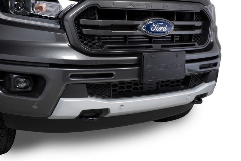 Putco 19-20 Ford Ranger avec régulateur de vitesse adaptatif - Hex Shield - Inserts de calandre de pare-chocs avec revêtement en poudre noire