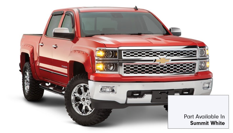 Élargisseurs de poche style Bushwacker 16-18 Chevy Silverado 1500 Fleetside 4 pièces - Blanc sommet