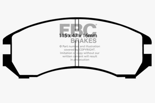 EBC 86-87 Nissan Pulsar NX 1.6 SE Redstuff Front Brake Pads