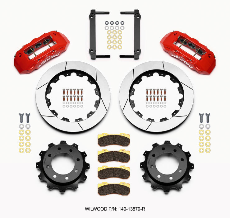 Kit arrière Wilwood TX6R 16,00 pouces rouge 1999-2010 GM Trk 2500 HD 4,84 Cntr