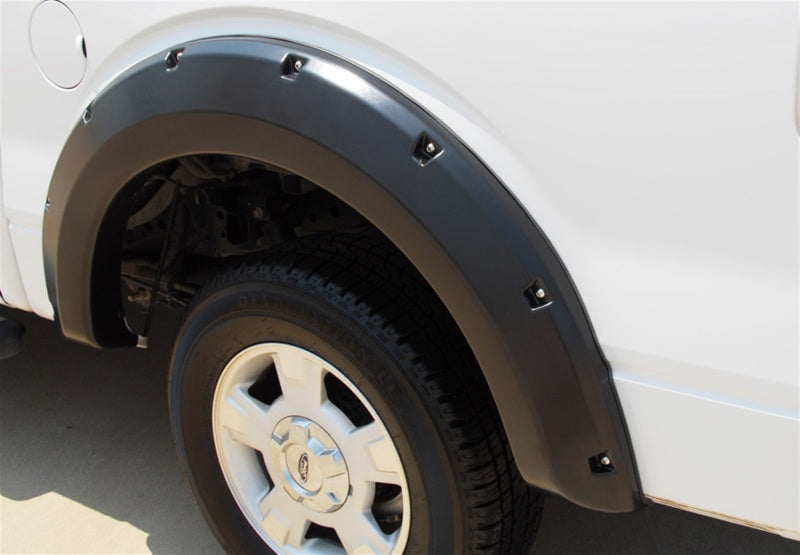 Lund 09-14 Ford F-150 (Ex Raptor) RX-Rivet Style Textured Elite Series Fender Flares - Black (2 Pc.)