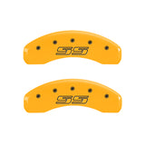 MGP 4 Caliper Covers Engraved Front & Rear Avalanche style/SS Yellow finish black ch