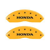 MGP 4 Caliper Covers Engraved Front Honda Rear H Logo Yellow Finish Black Char 2003 Honda Accord