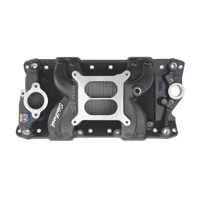 Collecteur d'admission Edelbrock RPM Air-Gap Small-Block Chevy 262-400 Noir