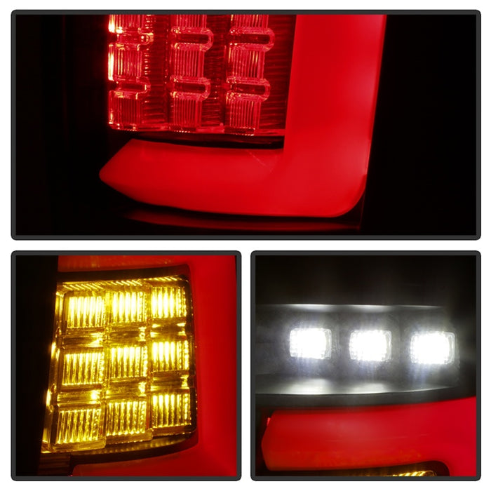 Jeep Grand Cherokee Spyder 99-04 - Feux arrière à LED avec barre lumineuse - Fumée noire - ALT-YD-JGC99V3-BSM