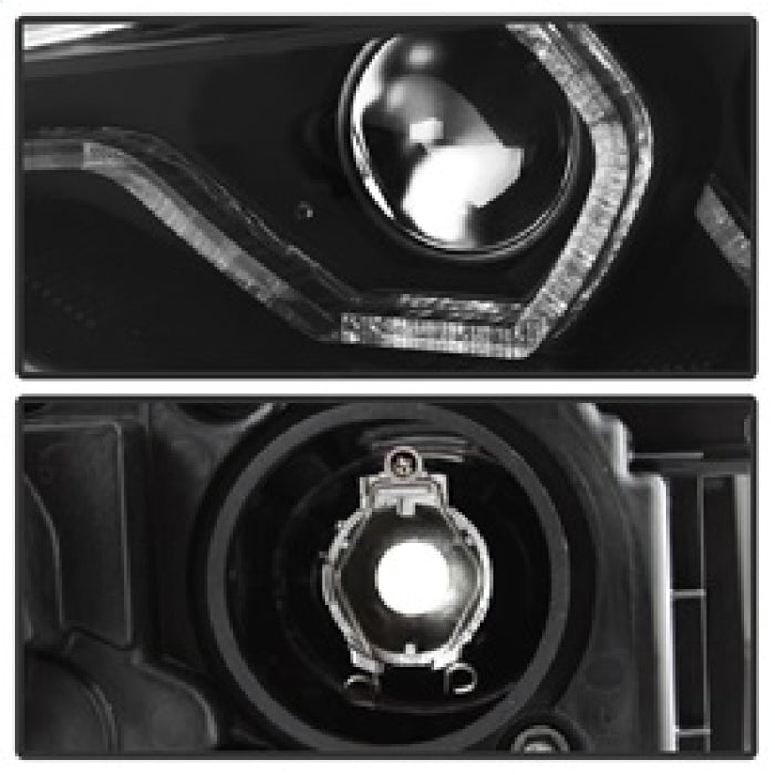 Phares de projecteur Spyder 12-14 BMW F30 Série 3 4DR - LED DRL - Noir (PRO-YD-BMWF3012-DRL-BK)