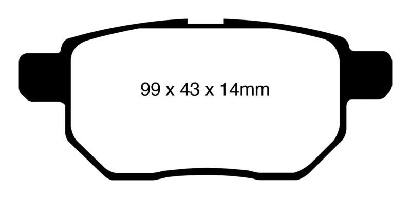 Plaquettes de frein arrière Redstuff EBC 09-10 Pontiac Vibe 1.8