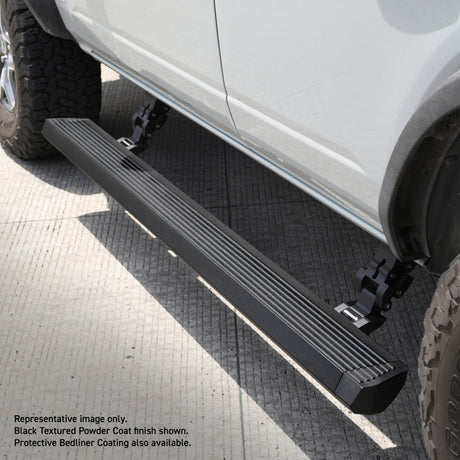 Kit de marchepieds électriques Go Rhino 18-23 Jeep Wrangler 2dr E-BOARD E1 (sans perçage) - Revêtement de doublure de lit