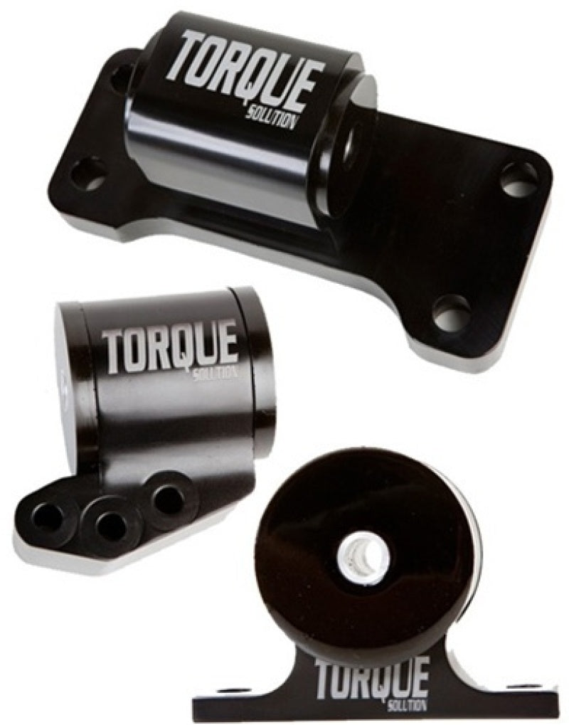 Kit de support moteur 3 pièces en aluminium billette Torque Solution : Mitsubishi Evolution VII-IX 2001-2006