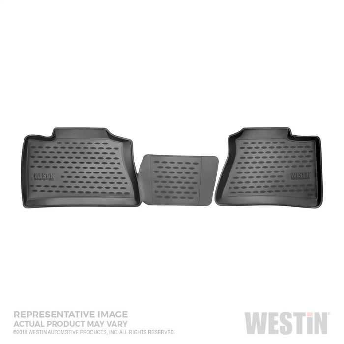 Revêtements de sol profilés Westin 14-18 Chevrolet Silverado 1500/2500/3500 Double Cab pour première rangée - Noir