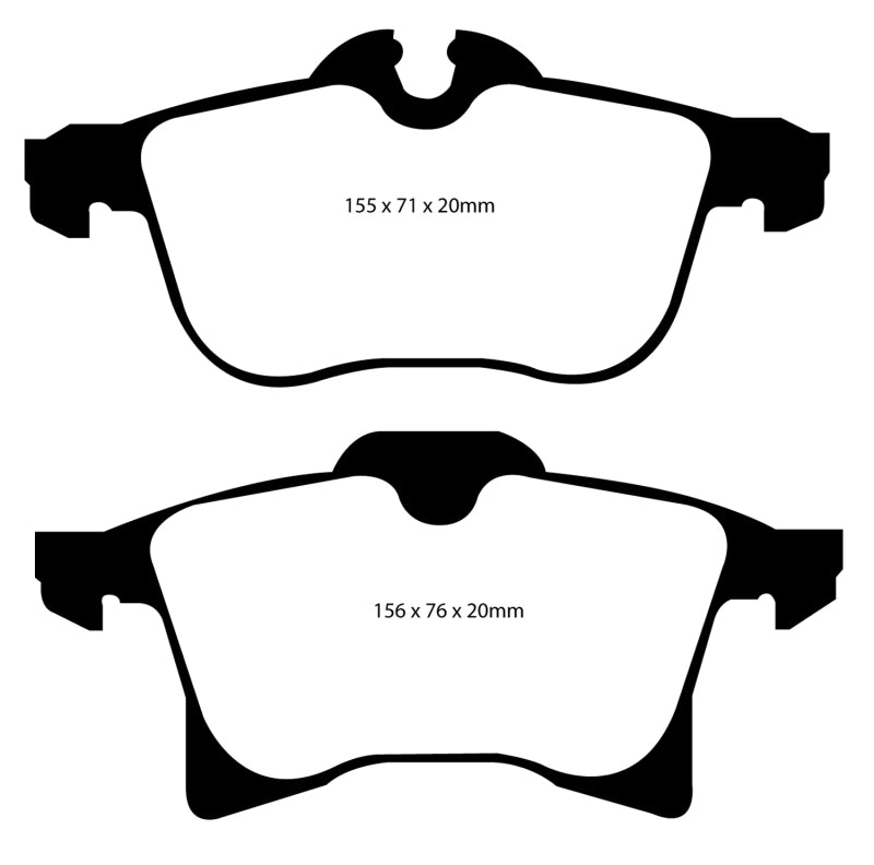 Plaquettes de frein avant EBC 08-09 Saturn Astra 1.8 Greenstuff