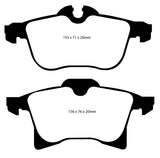 Plaquettes de frein avant EBC 08-09 Saturn Astra 1.8 Greenstuff