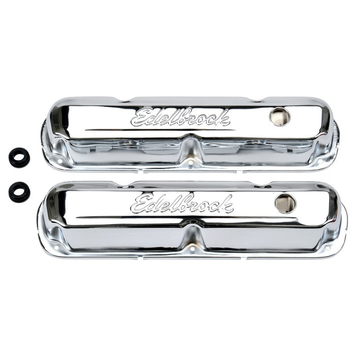 Couvercle de soupape Edelbrock Signature Series Chrysler 1965-1991 318-340-360 CI V8 Chrome