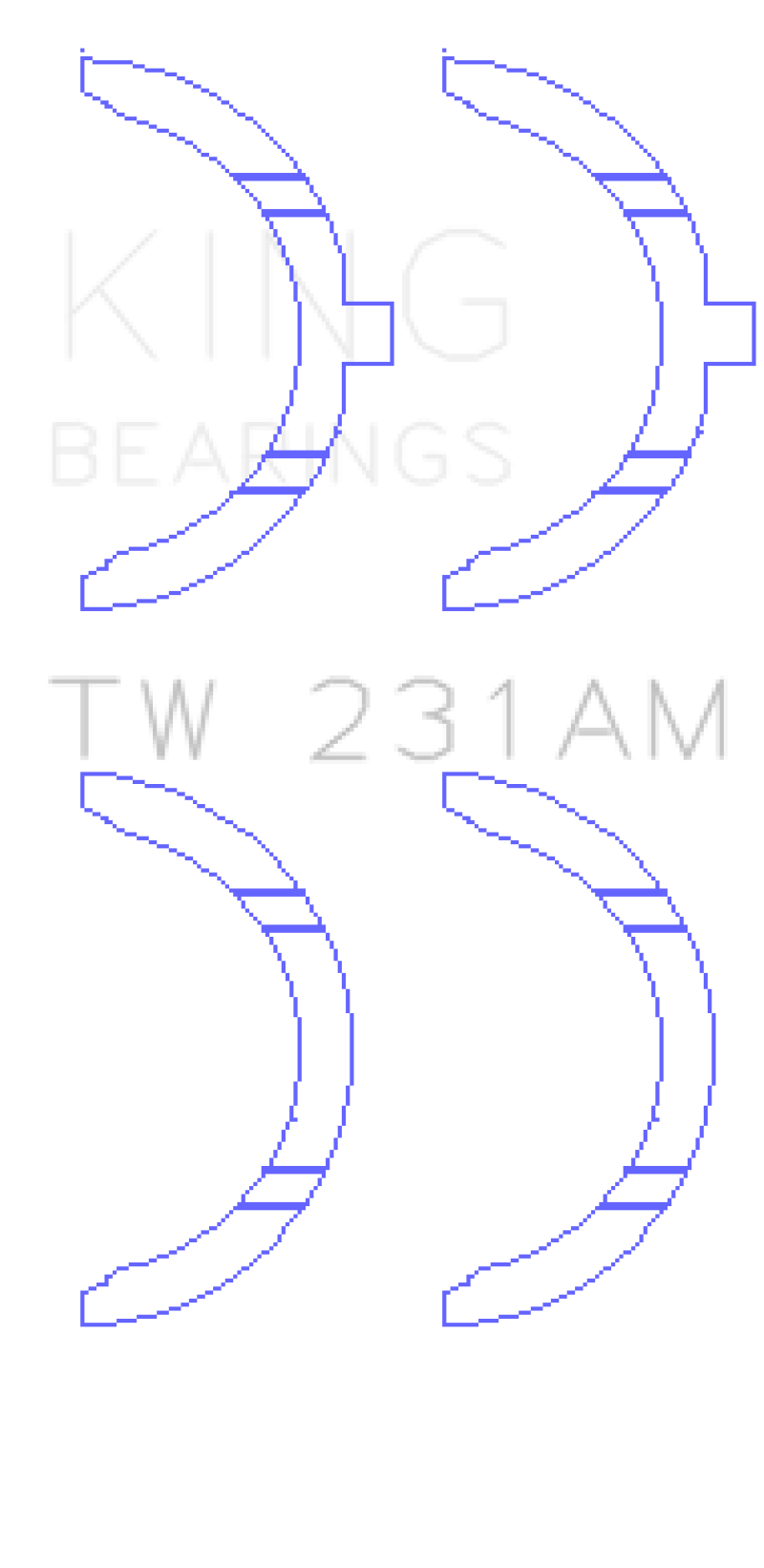 Ensemble de rondelles de butée King Toyota 1A/2A/3A/4A