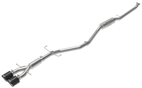 Système d'échappement Cat-Back aFe Takeda 2,5 pouces 304SS avec embouts en carbone 17-20 Honda Civic Si Sedan I4 1,5 L
