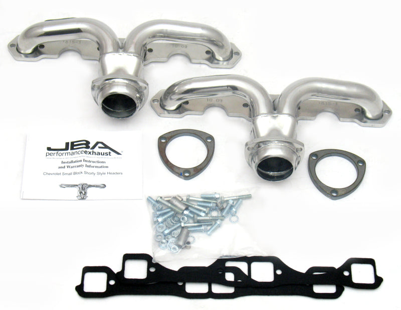 JBA 57-74 Chevrolet Corvette 265-400 SBC 1-5/8 po en-tête à emboîtement serré en argent primaire