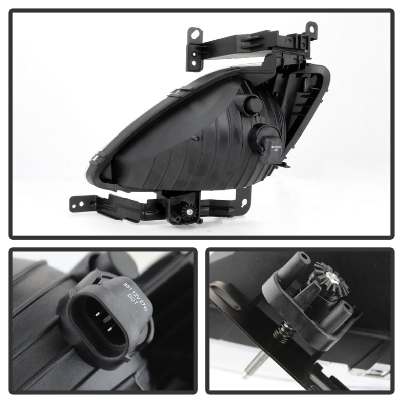 Phares antibrouillard Spyder Hyundai Elantra 2011-2013 de style OE avec interrupteur transparent FL-HYE2011-C