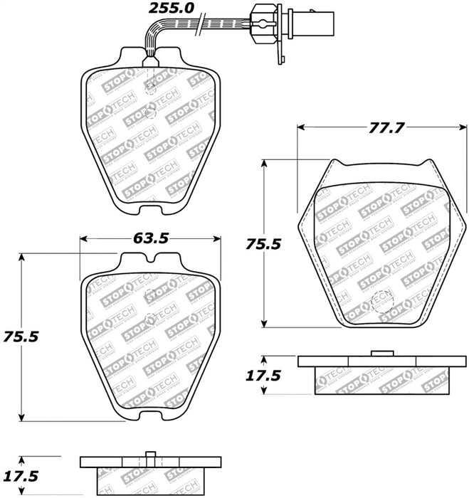 Plaquettes de frein StopTech Street Select - Arrière