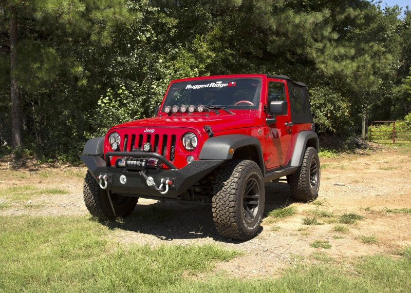 Rugged Ridge Spartan Front Bumper HCE W/Overrider 07-18 Jeep Wrangler JK