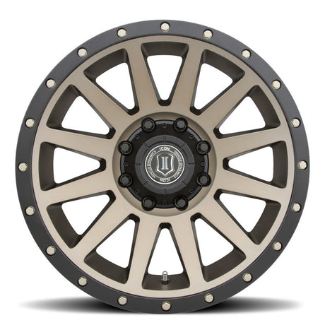 Roue en bronze à compression ICON 20x10 8x6,5 -19 mm de déport 4,75 pouces BS 121,4 mm d'alésage