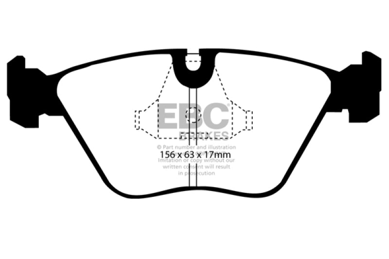 Plaquettes de frein avant EBC 89-91 Audi 200 2.2 Turbo (ATE) Yellowstuff