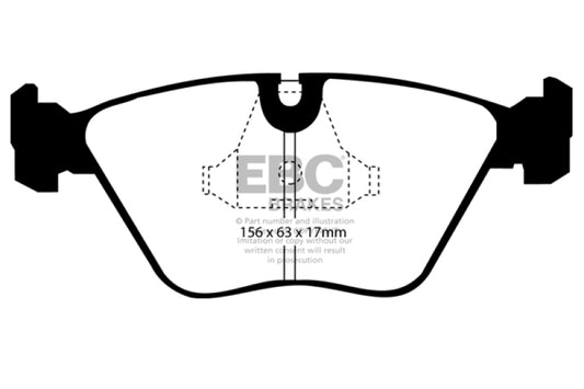 EBC 89-91 Audi 200 2.2 Turbo (ATE) Redstuff Front Brake Pads