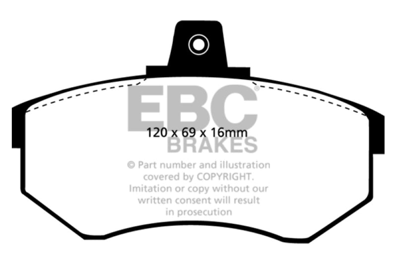 Plaquettes de frein avant EBC 84-87 Audi 4000 1.8 Ultimax2