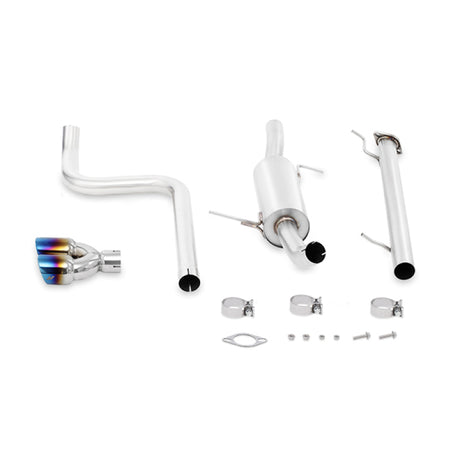 Échappement Cat-Back en acier inoxydable Mishimoto 14-16 Ford Fiesta ST 1,6 L 2,5 pouces avec embouts en titane brûlé