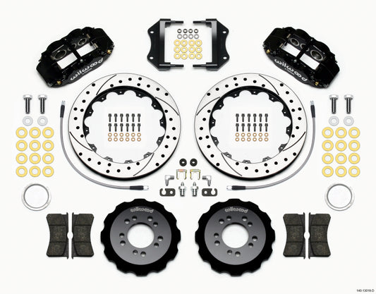 Wilwood Narrow Superlite 6R Front Hat Kit 12.88in Drilled 2013-Up Ford Focus ST w/ Lines