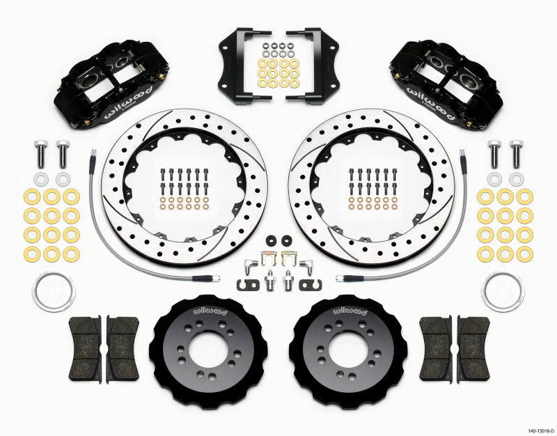 Kit de chapeau avant Wilwood Narrow Superlite 6R 12,88 pouces percé pour Ford Focus ST 2013 et plus avec lignes