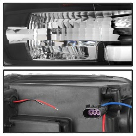 Phares Spyder 09-16 Dodge Ram 1500 Version 2 Barre lumineuse DRL Noir PRO-YD-DR09V2-LBDRL-BK