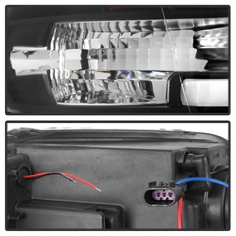 Phares Spyder 09-16 Dodge Ram 1500 Version 2 Barre lumineuse DRL Noir PRO-YD-DR09V2-LBDRL-BK