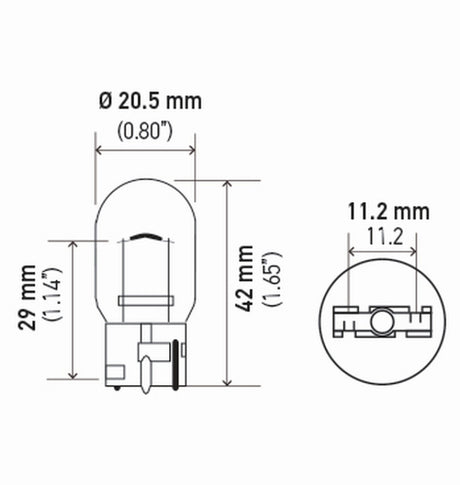 Ampoule Hella 7440 12V 21W W3X16D T65 (2)
