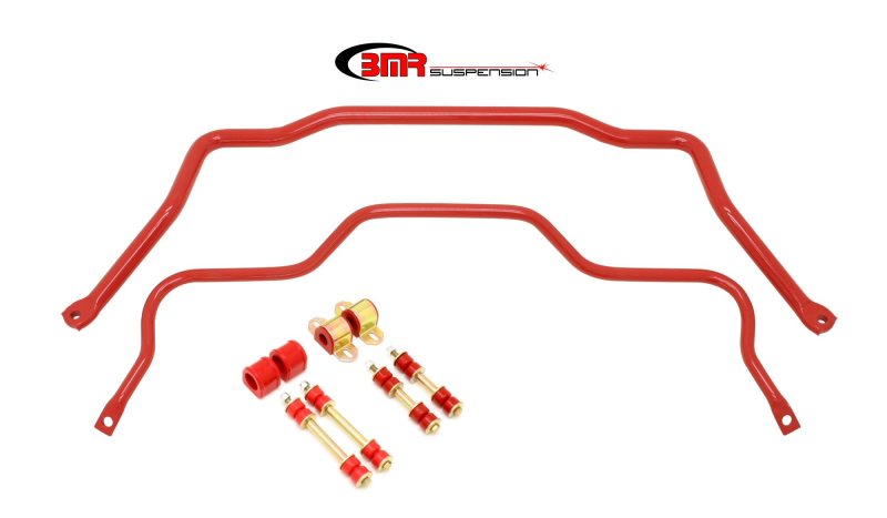 Kit de barres stabilisatrices avant et arrière BMR 82-82 3e génération F-Body avec bagues - Rouge