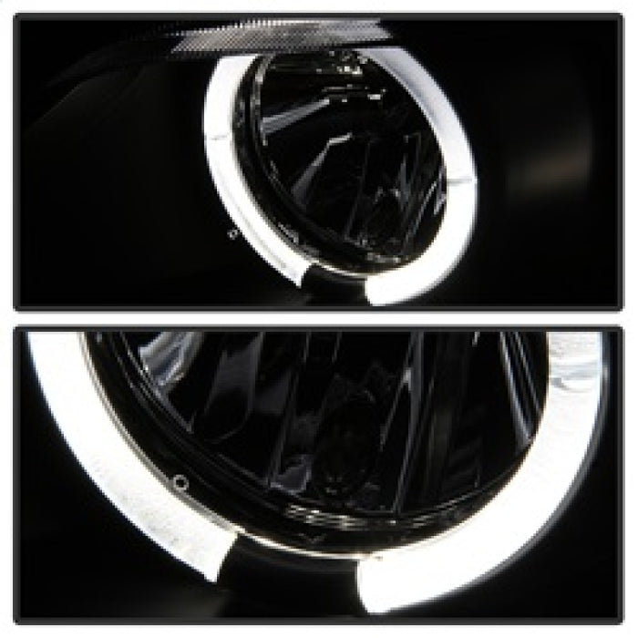 Phares de projecteur Spyder BMW Z3 96-02 LED Halo Noir Haut H1 Bas H1 PRO-YD-BMWZ396-HL-BK