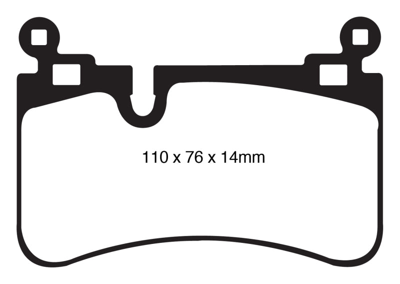 Plaquettes de frein arrière EBC 08-13 Mercedes-Benz C63 AMG (W204) 6.2 Yellowstuff