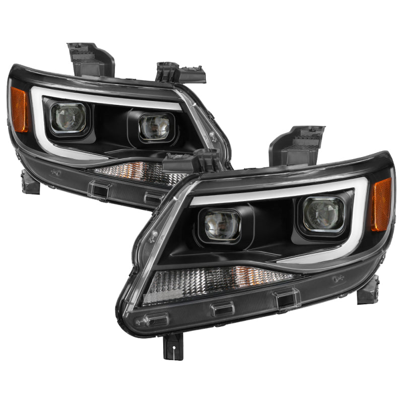 xTune Chevy Colorado 15-17 Halogen Only Projector Headlights - DRL - Black PRO-JH-CCO04-LBDRL-BK