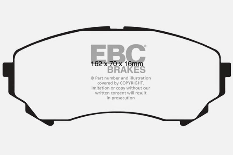 EBC 08-13 Cadillac CTS 3.6 (315mm Rear Rotors) Ultimax2 Front Brake Pads