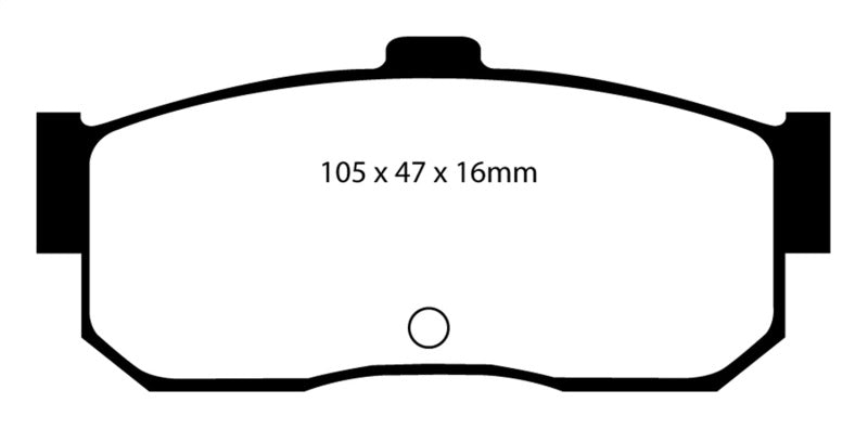 Plaquettes de frein arrière EBC 91-97 Infiniti G20 2.0 Yellowstuff