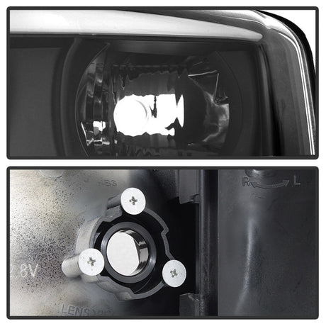 Phares de projecteur Spyder GMC Sierra 1500/2500/3500 99-06 V2 - DRL - Noir PRO-YD-CDE00V2-LB-BK